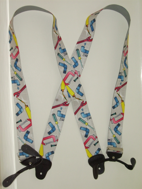 BUTTON-ON PLUMBER Suspenders 1 1/2 inches wide and 48 inches long UB120N48PL#1